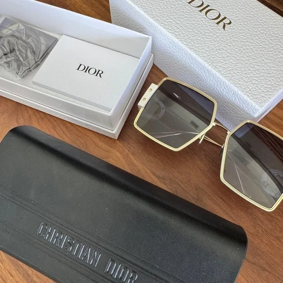 Dior Square White Sunglasses - Picture 2 of 5